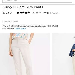 NWT never will wear . Rivera cropped pants.
